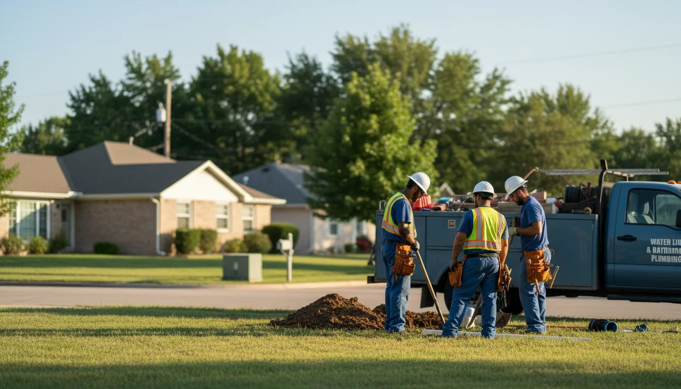 Residential water line and bathroom plumbing service in Clarksville, MO